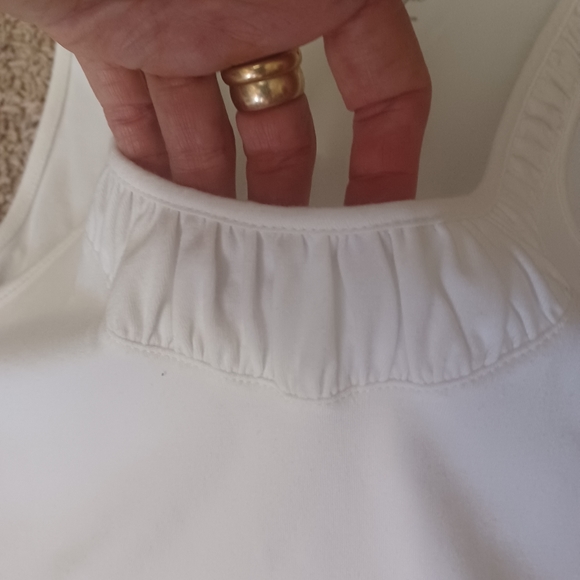 ECOLOGIE SCOOP NECK TANK TOP NWT WHITE SIZE SMALL - Picture 15 of 16